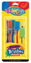 Pędzelki kreatywne 6 sztuk blister Colorino Kids