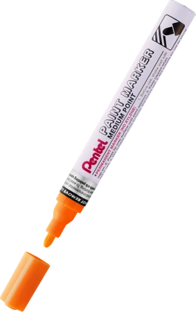 Marker zdobniczy aluminiowa obudowa pomarańczowy Pentel