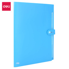 TECZKA ZATRZASKOWA DELI A4 8-PRZEGRÓDEK SERIA RIO NIEBIESKA