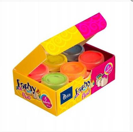Farby plakatowe Fluo Tetis KF002 w 6 kolorach