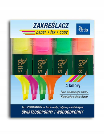 Zakreślacze pastelowe KW015-M4 Tetis