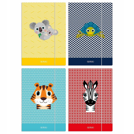 Herlitz Teczka A4 z gumką Cute Animals MIX