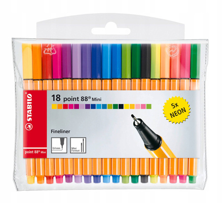 Cienkopis STABILO point 88 mini etui 13 + 5 szt.