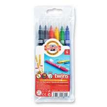 FLAMASTRY KIN DWUSTRONNE 6 KOL.