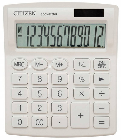 Kalkulator biurowy Citizen SDC812NRWHE Biały