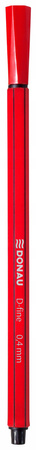 Cienkopis DONAU D-Fine 0,4 mm czerwony 10szt
