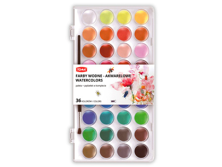 FARBY AKWARELOWE TOMA 36 KOLORÓW PALETA