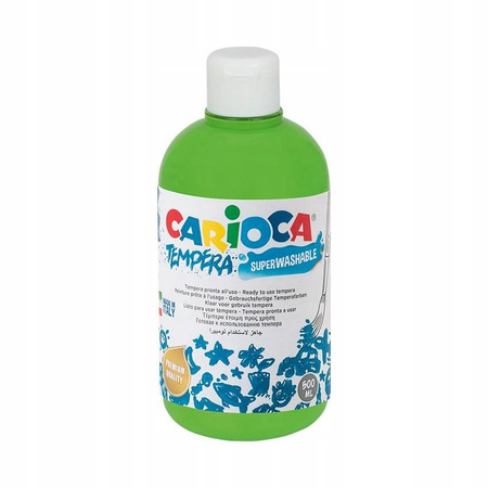 Farba tempera 500 ml JASNOZIELONA Carioca