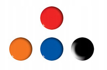 Magnesy tablicowe Tetis GM402 4 szt 40 mm CZERWONE