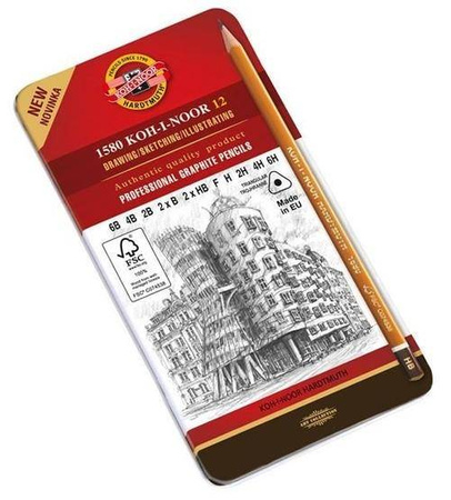 KOH I NOOR zestaw 12 ołówków 6B-6H