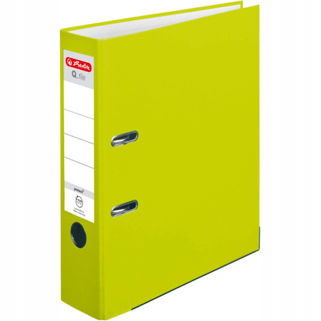 Segregator Herlitz Q.file 8 cm Limonkowy