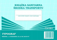 Książka sanitarna środka transp. Typograf 02164 A5