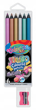 Kredki ołówkowe okrągłe 6 kol. Metallic Colorino