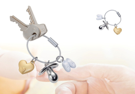 BRELOK TROIKA WELCOME BABY, 3 ZAWIESZKI METAL