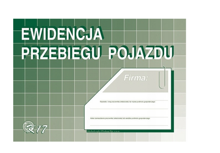 Ewidencja przebiegu pojazdu Michalczyk i Prokop A5 k-17