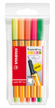 Cienkopis STABILO point 88 mini NEON etui 5 szt.
