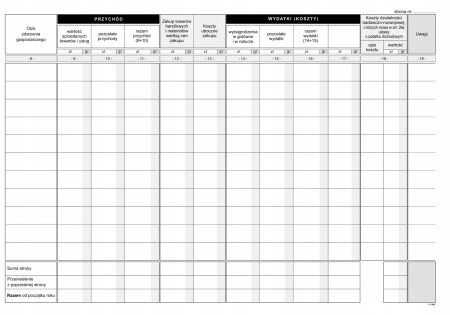 Podatkowa księga przychodów i rozchodów A4 Michalczyk i Prokop