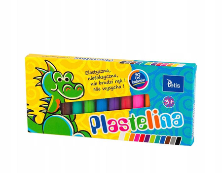 Plastelina elastyczna Tetis KP001-D 12 kolorów