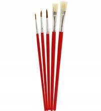 Pędzle płaskie/szpiczaste 5 szt. GRAND