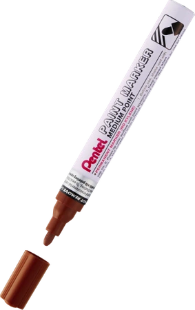 Marker zdobniczy aluminiowa obudowa brązowy Pentel