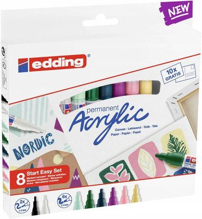 Markery Edding Nordic zestaw 8 sztuk