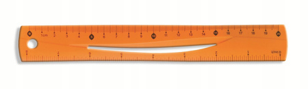 Linijka elastyczna Tetis BL020 20 cm POMARAŃCZOWA