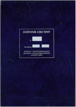 Dziennik lekcyjny dla klas IV- VI szkół podstawowych i ponadpodstawowych