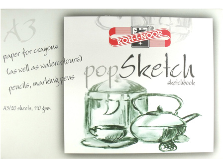 BLOK SZKICOWNIK A3 20ARK. 110G. K&N