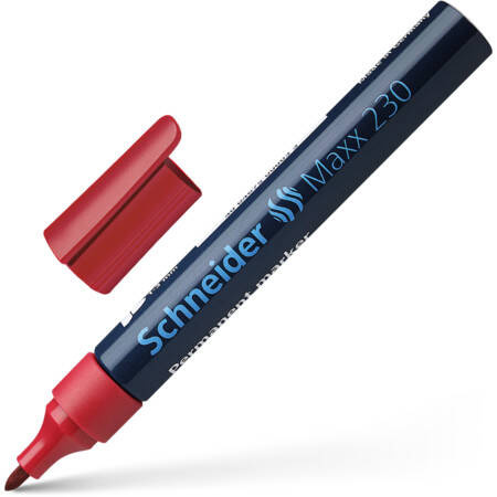 MARKER PERMANENTNY SCHNEIDER MAXX 230 OKRĄGŁY 1-3 MM CZERWONY