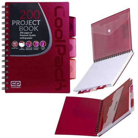 Kołobrulion A5 200 stron Red CoolPack 94245CP