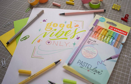 CIENKOPIS STABILO PEN 68 PASTELLOVE WALET 12 SZT