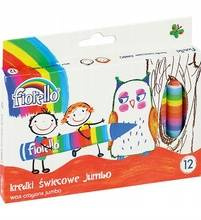 Kredki Fiorello świecowe 12 kol. JUMBO
