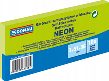 Bloczek samoprzylepny neon zielony karteczki