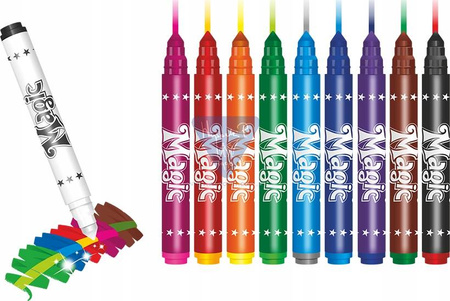 Flamastry Magiczne 10 kolorów Colorino Kids