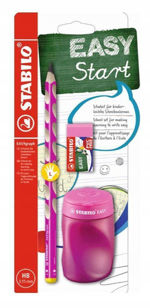 STABILO EASYgraph HB Ołówek Różowy L temp gumka