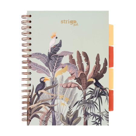 Kołozeszyt STRIGO PADS Project Book B5 kratka Afryka pastelowy zielony