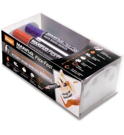 Pentel marker z elastyczną końcówką komplet 4 kolory