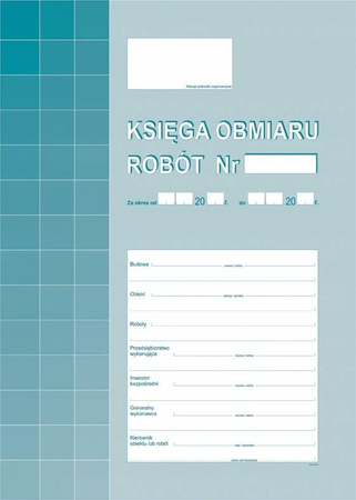 Księga obmiaru robót A4 605-01