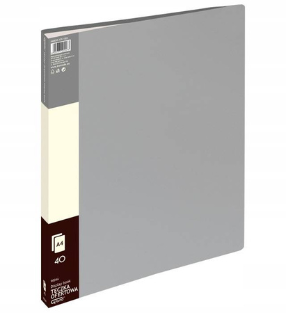 Teczka ofertowa Grand format A4 40 szt szara