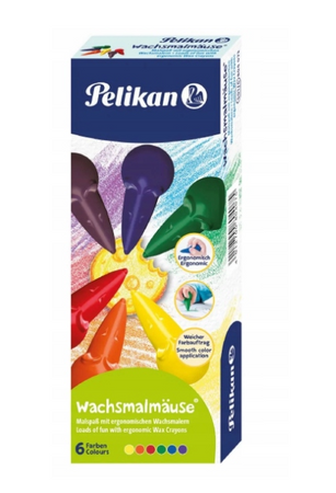 Pelikan kredki świecowe myszki 6 kolorów