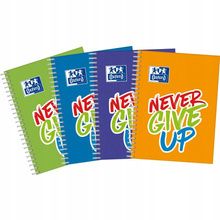 KOŁOZESZYT OXFORD NEVER GIVE UP A5 80K ZIELONY