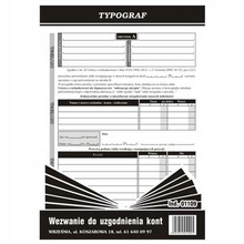 Druk wezwanie do uzgodnienia kont A5 Typograf 0110