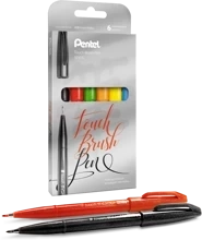 Pisak Brush Sign Pen KPL. 6SZT Pentel
