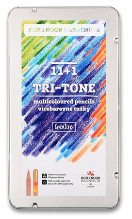 Kredki Trójkolorowe Tri-Tone Koh I Noor 11 kolorów