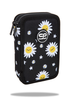 COOLPACK PIÓRNIK PODWÓJNY Z WYPOSAŻENIEM JUMPER 2 DAISY BLACK