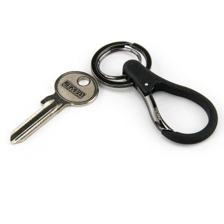 BRELOK TROIKA 3xKEY, 2 KÓŁKA DO KLUCZY, CZARNY