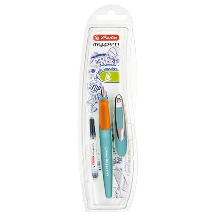 Pióro wieczne Herlitz My Pen L turkus/pomarańcz