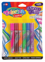 Klej brokatowy Spirala 6 sztuk Colorino Kids