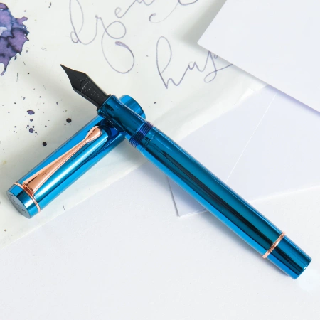 PIÓRO WIECZNE DURAGRAPH METAL PVD NIEBIESKIE F  CONKLIN EXPEN