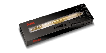 Pioro kulkowe Energel 0,7mm złota obudowa